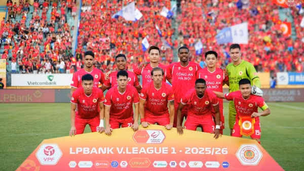 Ngôi vô địch V.League 1 - 2025/2026 đã mang tên Câu lạc bộ Công an Hà Nội. (Ảnh: Câu lạc bộ Công an Hà Nội)