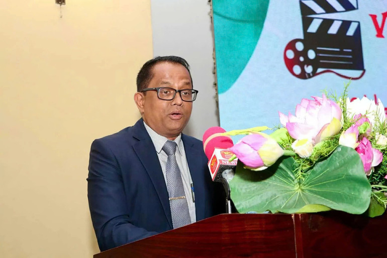 El presidente del Parlamento de Sri Lanka, Jagath Wickramaratne, habla en el evento. (Foto: Embajada de Vietnam en Sri Lanka) z6831541140767-5be7c06b0c134004f166211eb85a7342.jpg