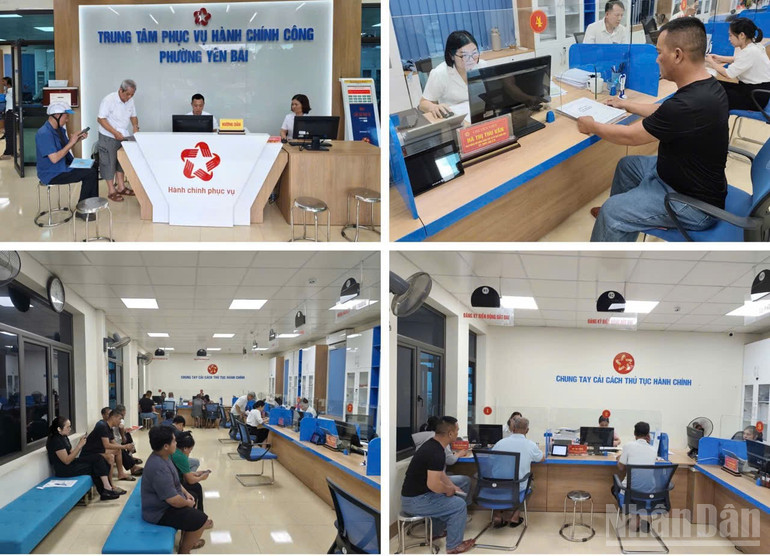 ラオカイ省イエンバイ区行政サービスセンター。(写真:ヴァン・ティン) ndo_br_anhtuan5.jpg