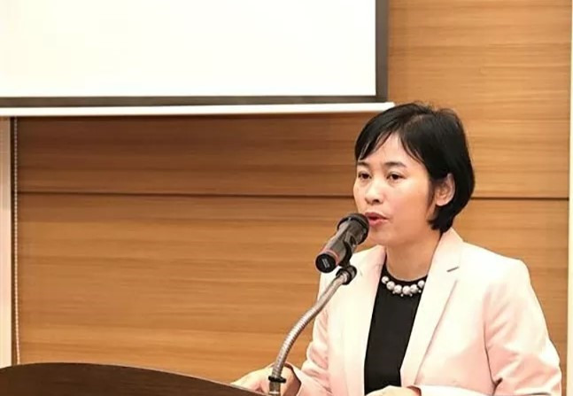 Bà Nguyễn Thị Thái Bình, Tham tán Công sứ Đại sứ quán Việt Nam tại Hàn Quốc phát biểu tại Hội nghị. (Ảnh: Đại sứ quán Việt Nam tại Hàn Quốc) hoi-nghi-quang-ba-hop-tac-kinh-te-viet-nam-han-quoc-20250917180200.jpg
