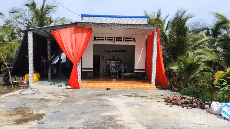 Ngôi nhà mới khang trang của hộ thoát nghèo tại xã Hỏa Lựu, thành phố Cần Thơ.