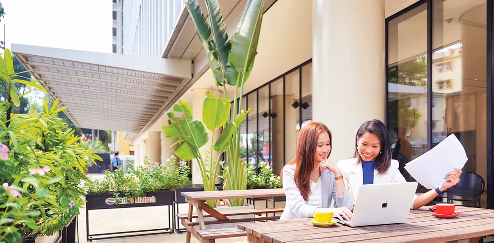 Một khoảng không gian xanh trong Ngôi nhà Đức tại Thành phố Hồ Chí Minh. (Nguồn: eutscheshausvietnam.com)