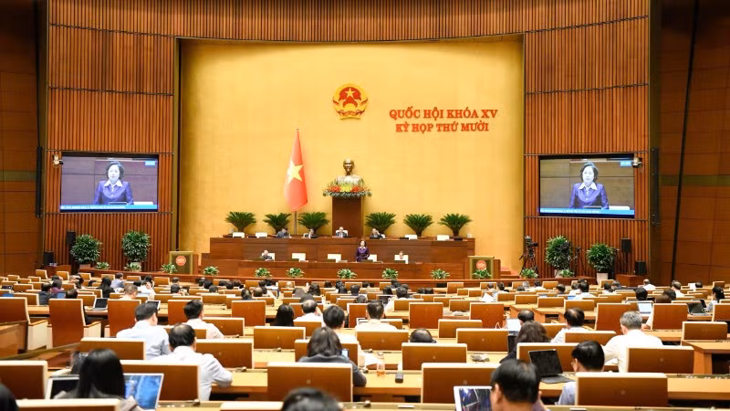 Quang cảnh phiên thảo luận ở hội trường ngày 14/11. (Ảnh: DUY LINH)