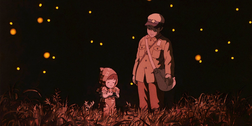 Cảnh trong phim "Graves of the Fireflies" của Studio Ghibli.