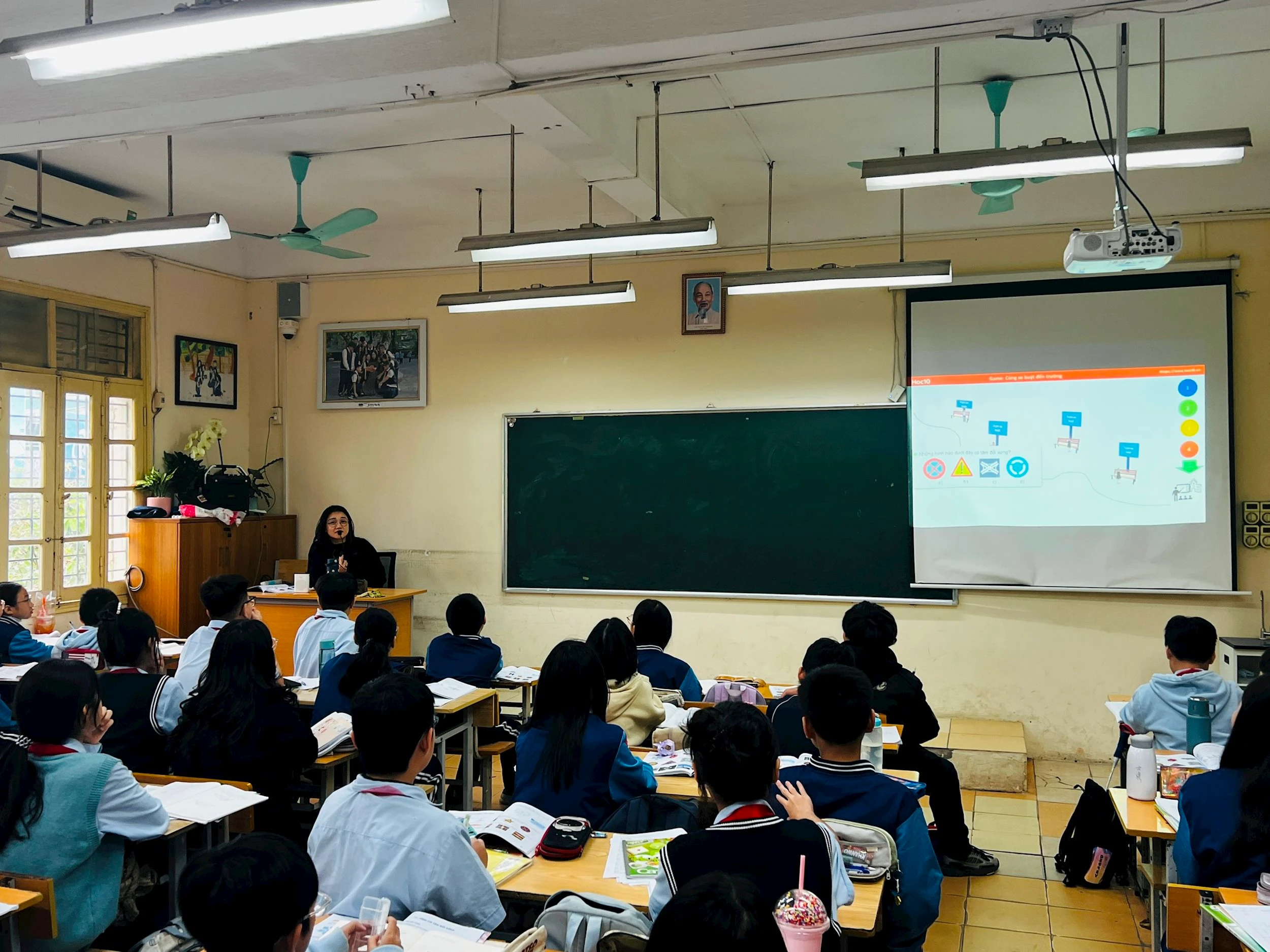 Một tiết học tại Trường THCS Đống Đa (Hà Nội).