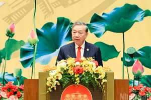 Tổng Bí thư Tô Lâm phát biểu chỉ đạo tại Lễ kỷ niệm. (Ảnh: DUY LINH)