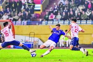 Hà Nội FC thắng Hải Phòng 2-0, vươn lên vị trí thứ tư. (Ảnh HNFC)