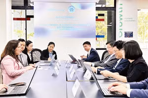 Hoạt động trao đổi về hợp tác đổi mới sáng tạo Việt Nam-Singapore. (Ảnh: Bộ Khoa học và Công nghệ Việt Nam)