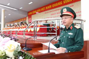 Thượng tướng Lê Quang Minh - Phó Chủ nhiệm Tổng cục Chính trị phát động phong trào trồng cây năm 2026; phong trào thi đua giai đoạn 2026-2030 trong Phụ nữ Quân đội.