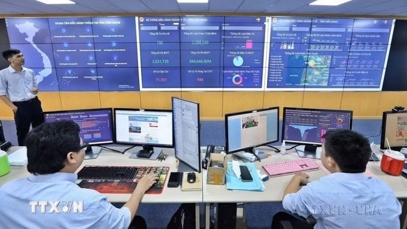 Hạ tầng chuyển đổi số, ứng dụng các công nghệ số, dữ liệu số tại một địa phương. (Ảnh: TTXVN)