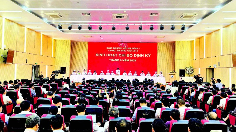 Chi bộ Lâm sàng khối nội 2, Đảng bộ Bệnh viện Nhi đồng 1 tổ chức sinh hoạt định kỳ.