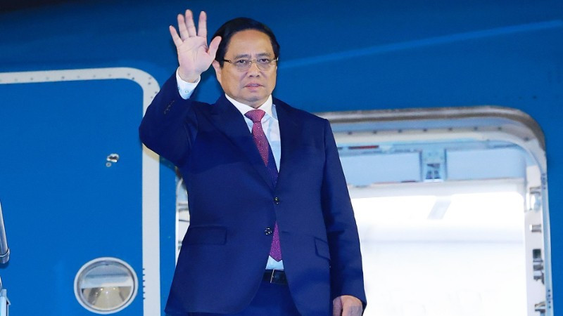 Thủ tướng Phạm Minh Chính lên đường tham dự Hội nghị Thượng đỉnh Tổ chức Hợp tác Thượng Hải (SCO) 2025 tại Trung Quốc. (Ảnh: DƯƠNG GIANG - TTXVN) 