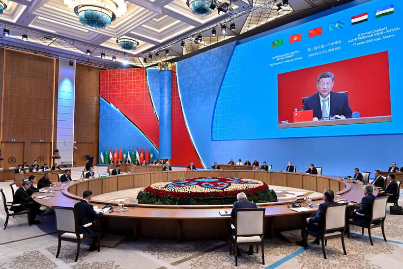 Toàn cảnh Hội nghị thượng đỉnh Trung Quốc-Trung Á lần thứ 2 tại Astana, Kazakhstan. (Ảnh TÂN HOA XÃ)