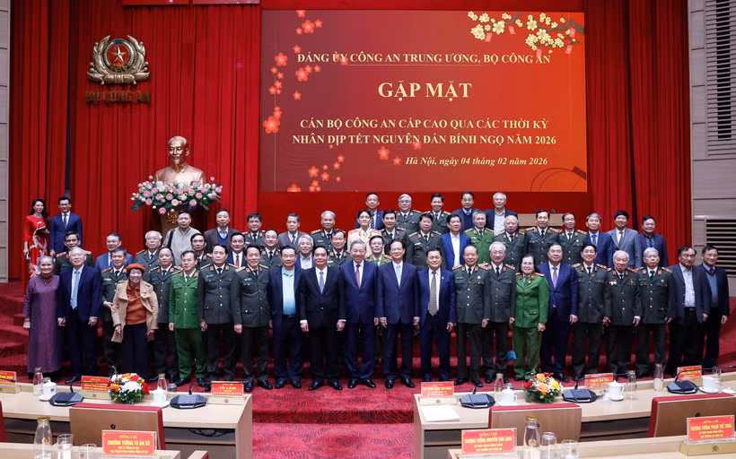 Tổng Bí thư Tô Lâm và các đại biểu. (Ảnh: Thống Nhất – TTXVN)