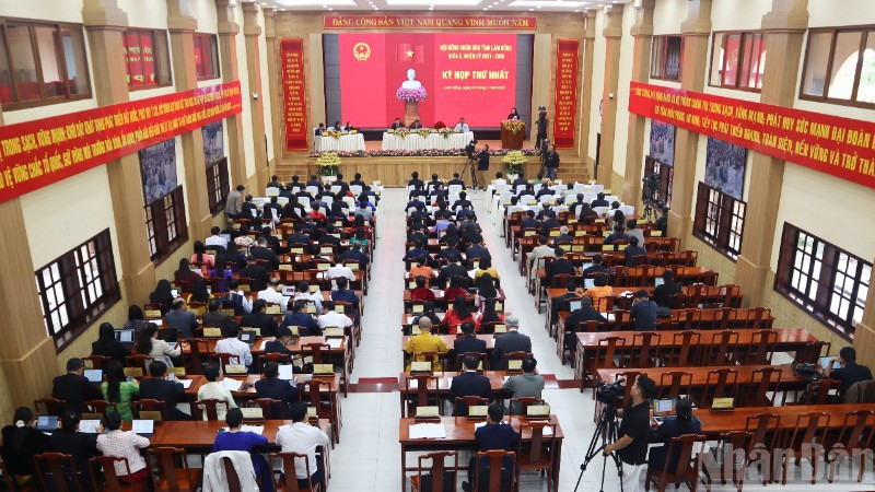 Quang cảnh Kỳ họp thứ nhất Hội đồng nhân dân tỉnh Lâm Đồng khóa X, nhiệm kỳ 2021-2026.