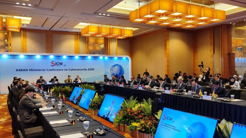 Hội nghị Bộ trưởng An ninh mạng ASEAN lần thứ 10 diễn ra tại Singapore. (Ảnh ASEAN.ORG)