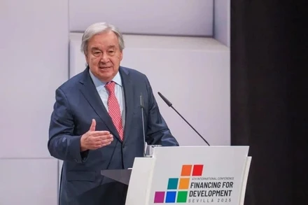 Tổng Thư ký Liên hợp quốc Antonio Guterres phát biểu tại FfD4.