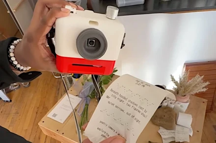 Không phải một tấm ảnh, sau cú click, Poetry Camera sẽ trả lại bạn những dòng thơ.