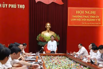 Thường trực Tỉnh ủy Phú Thọ làm việc với ngành y tế.