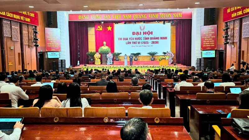 Quang cảnh Đại hội thi đua yêu nước tỉnh Quảng Ninh lần thứ VI (2025-2030).