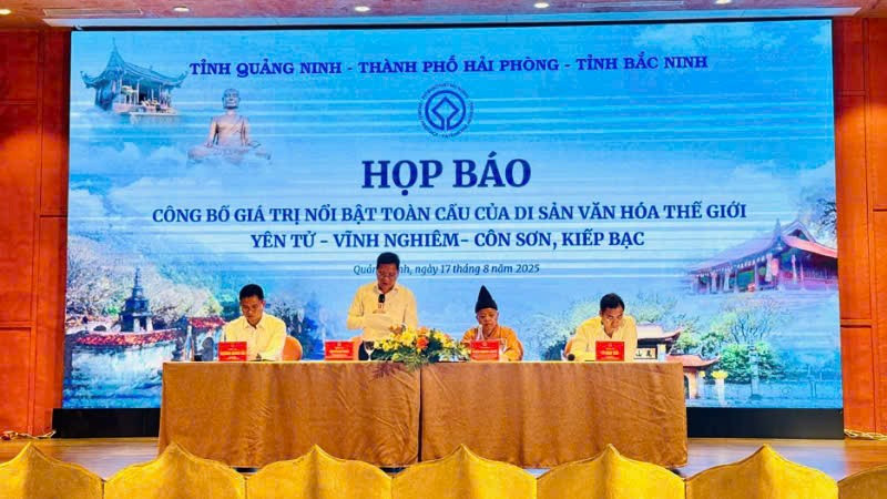 Họp báo công bố giá trị nổi bật toàn cầu của Di sản văn hóa thế giới Yên Tử-Vĩnh Nghiêm-Côn Sơn, Kiếp Bạc.