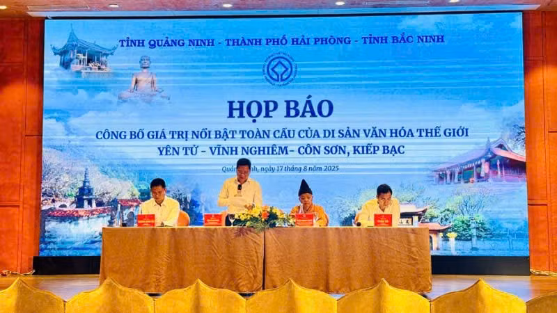 Họp báo công bố giá trị nổi bật toàn cầu của Di sản văn hóa thế giới Yên Tử-Vĩnh Nghiêm-Côn Sơn, Kiếp Bạc.