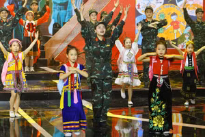 Tiết mục nghệ thuật tại buổi tổng duyệt.