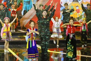 Tiết mục nghệ thuật tại buổi tổng duyệt.