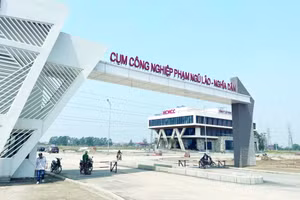 Chủ đầu tư đẩy nhanh tiến độ xây dựng hạ tầng cụm công nghiệp Phạm Ngũ Lão-Nghĩa Dân, tỉnh Hưng Yên.