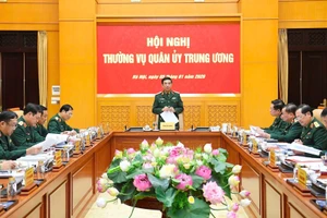 Đại tướng Phan Văn Giang chủ trì hội nghị Thường vụ Quân ủy Trung ương.