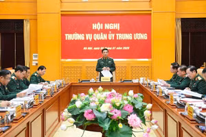 Đại tướng Phan Văn Giang chủ trì hội nghị Thường vụ Quân ủy Trung ương.