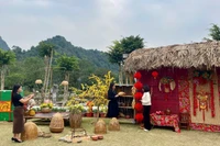 Không gian trải nghiệm Tết cổ truyền tại Khu du lịch sinh thái Thung Nham, Ninh Bình.