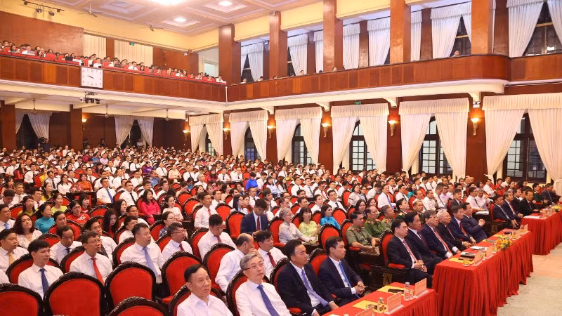 Quang cảnh tại Lễ khai giảng năm học 2025-2026 của Học viện Chính trị quốc gia Hồ Chí Minh. 
