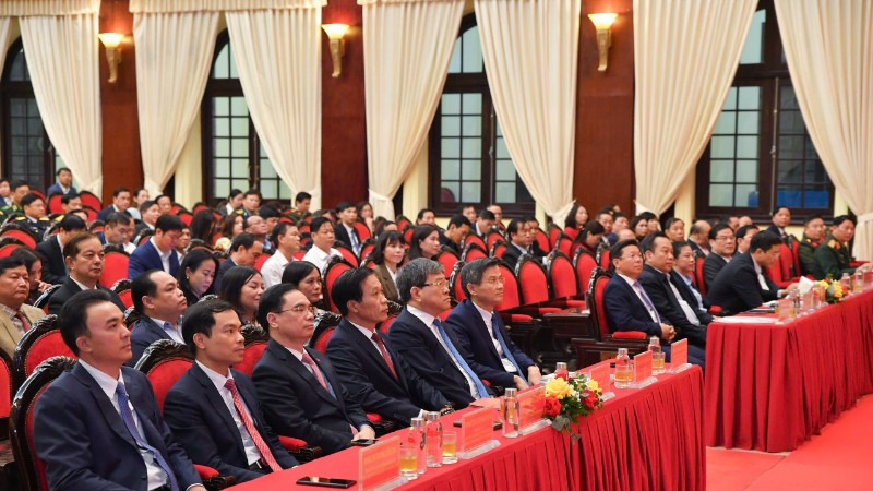 Hội nghị tổng kết công tác trường chính trị; nghiên cứu, biên soạn lịch sử Đảng năm 2025 và tổng kết phong trào thi đua xây dựng trường chính trị chuẩn giai đoạn 2022-2025. (Ảnh: NGUYỄN THẾ ĐẠI)