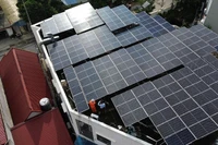 Hệ thống điện mặt trời áp mái được lắp đặt tại Lạng Sơn. (Ảnh: LÊ CHI)