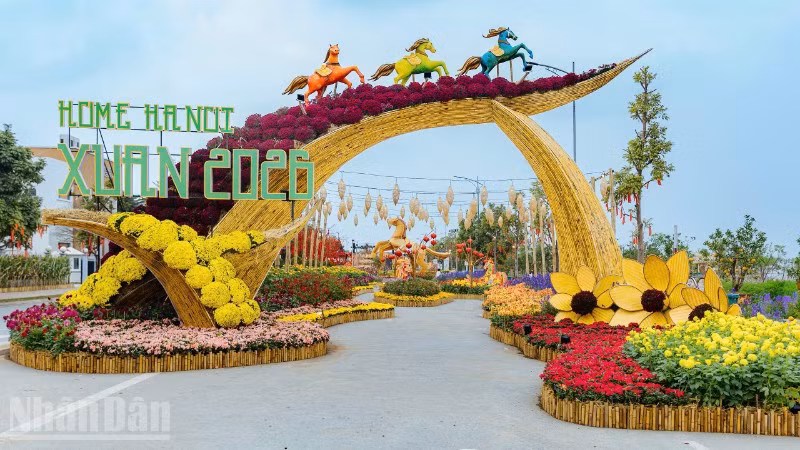 Đường hoa Home Hanoi Xuan 2026 mở ra một không gian văn hóa mùa xuân giàu bản sắc, nơi các giá trị truyền thống của Tết Việt.