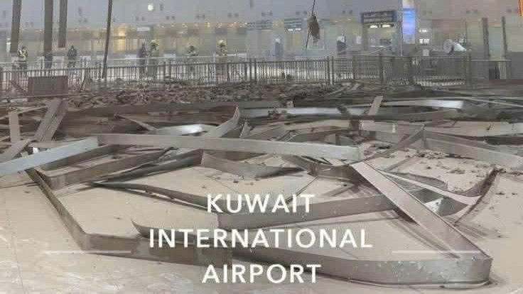 Một góc sân bay quốc tế Kuwait bị phá hủy do ảnh hưởng của các cuộc không kích. (Ảnh: Đại sứ quán Việt Nam tại Kuwait)