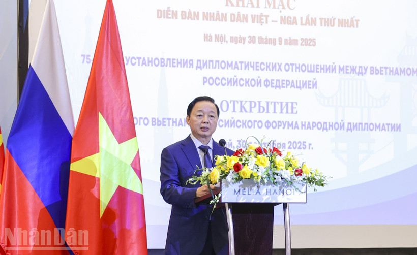 Phó Thủ tướng Trần Hồng Hà phát biểu tại sự kiện. (Ảnh: Đinh Hòa)