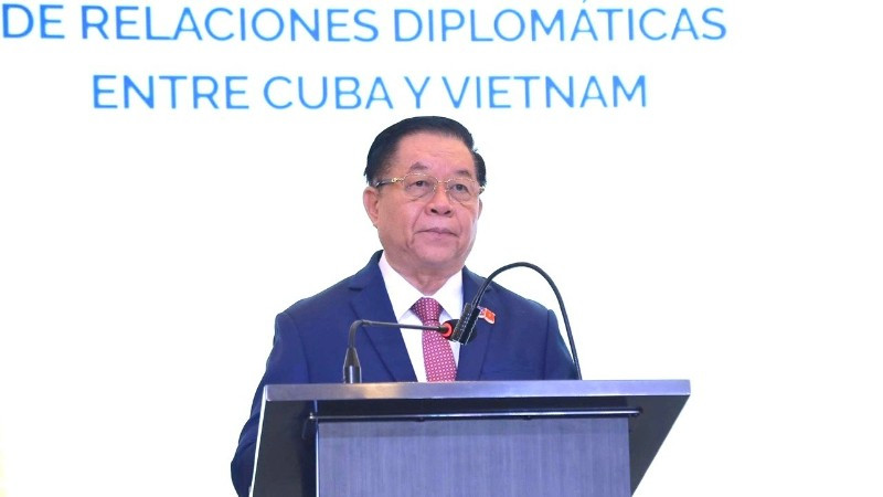 Đại tướng Nguyễn Trọng Nghĩa, Ủy viên Bộ Chính trị, Bí thư Trung ương Đảng, Chủ nhiệm Tổng cục Chính trị Quân đội nhân dân Việt Nam phát biểu tại lễ kỷ niệm. 