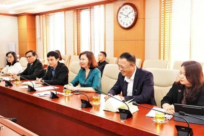 Chủ tịch Ủy ban Chứng khoán Nhà nước Vũ Thị Chân Phương tại buổi làm việc.