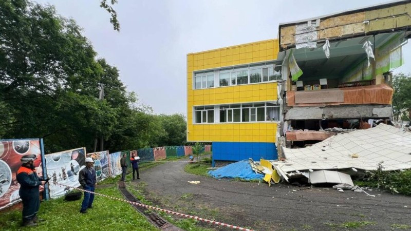 Một trường mẫu giáo bị hư hại sau trận động đất ở Petropavlovsk-Kamchatka, Nga, ngày 30/7/2025. (Ảnh: Chính quyền Kamchatka/Xinhua)