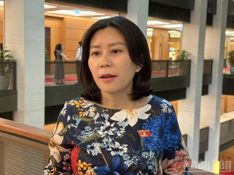 Đại biểu Lê Đào An Xuân (Đoàn Phú Yên). (Ảnh: TRUNG HƯNG) ndo_br_z6758864078539-cfcd22c0edf1ae56e82f80c5897bf525.jpg