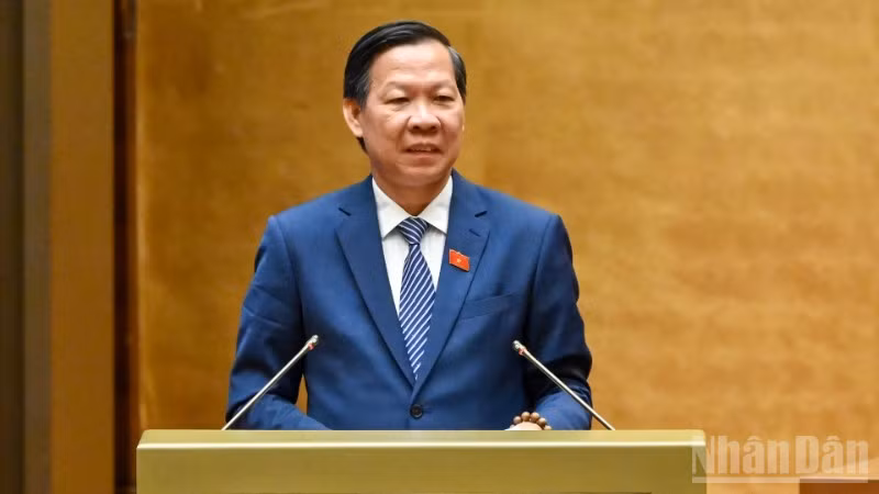 Chủ nhiệm Ủy ban Kinh tế và Tài chính của Quốc hội Phan Văn Mãi. (Ảnh: THỦY NGUYÊN)