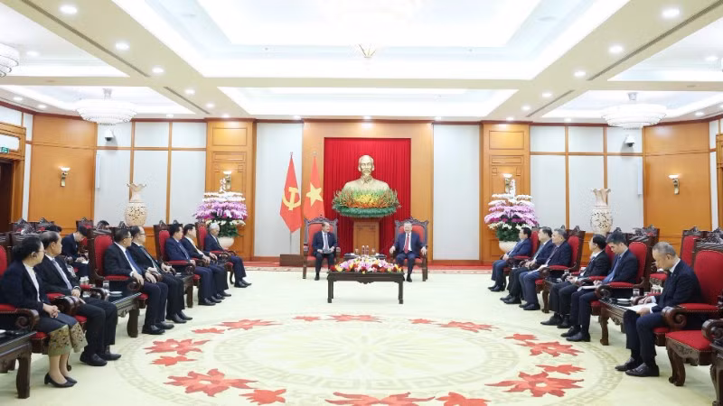 Quang cảnh buổi tiếp. (Ảnh: TTXVN)