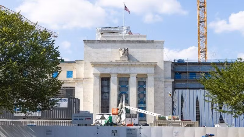 Tòa nhà trụ sở Cục Dự trữ Liên bang Mỹ. (Ảnh: Xinhua)