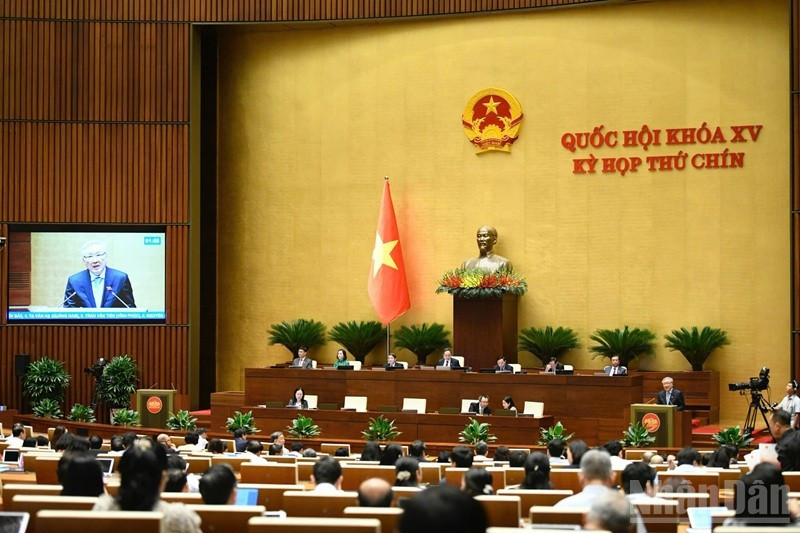Quang cảnh phiên chất vấn. (Ảnh: DUY LINH) ndo_br_img-20250620-110418.jpg
