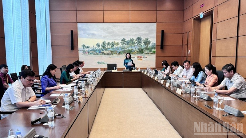 Quang cảnh phiên thảo luận tại Tổ 13 của Quốc hội, chiều 16/6/2025. (Ảnh: TRUNG HƯNG)