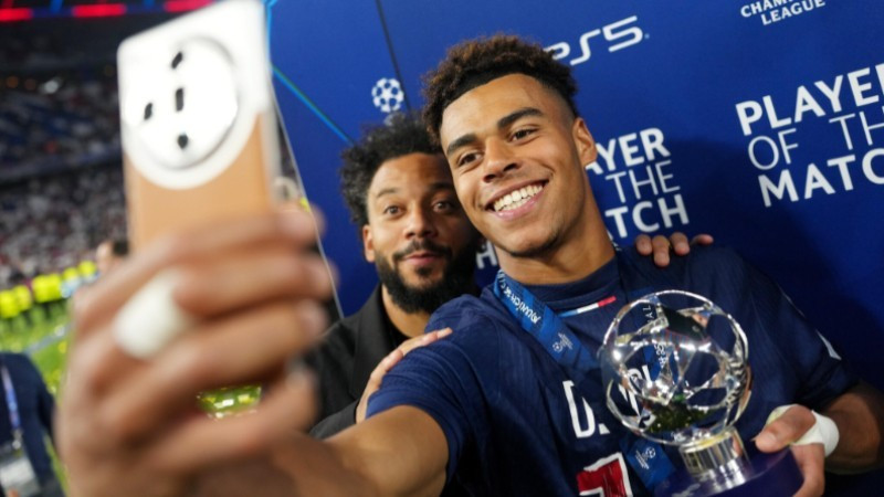 Désiré Doué đã có màn trình diễn chói sáng trong trận chung kết. (Ảnh: UEFA) 2025-4926.jpg