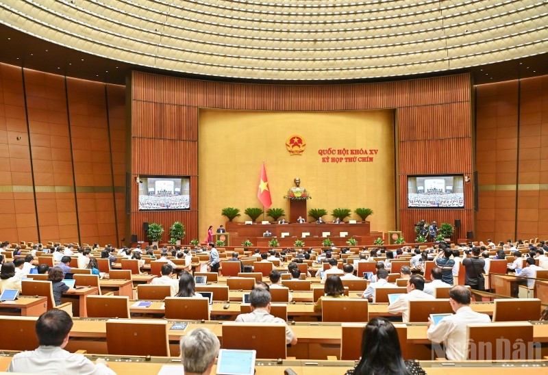 Quang cảnh phiên họp của Quốc hội, sáng 14/6/2025. (Ảnh: DUY LINH) ndo_br_bnd-6494.jpg