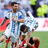Messi trong trận Argentina thắng Thụy Sĩ 3-1 (Ảnh: TÂN HOA XÃ)